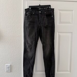 7 For All Mankind High Waist Black Jeans